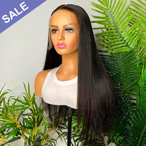 30” Transparent Lace 13x4 Straight Lace Front Wig 180%...